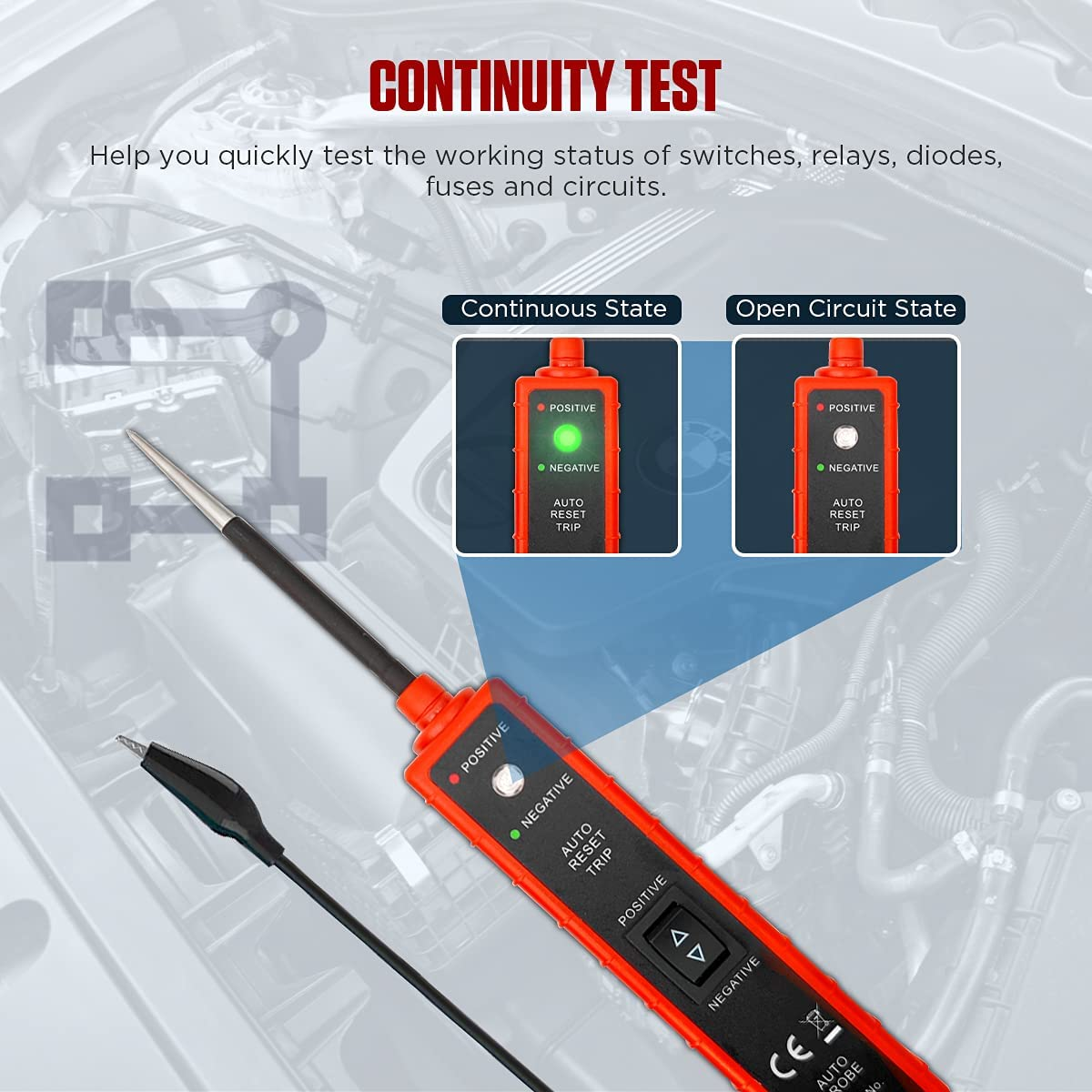 Power Circuit Probe Tester 6V-24V DC Test Light Automotive Circuit Tester Car Sh - Image 4