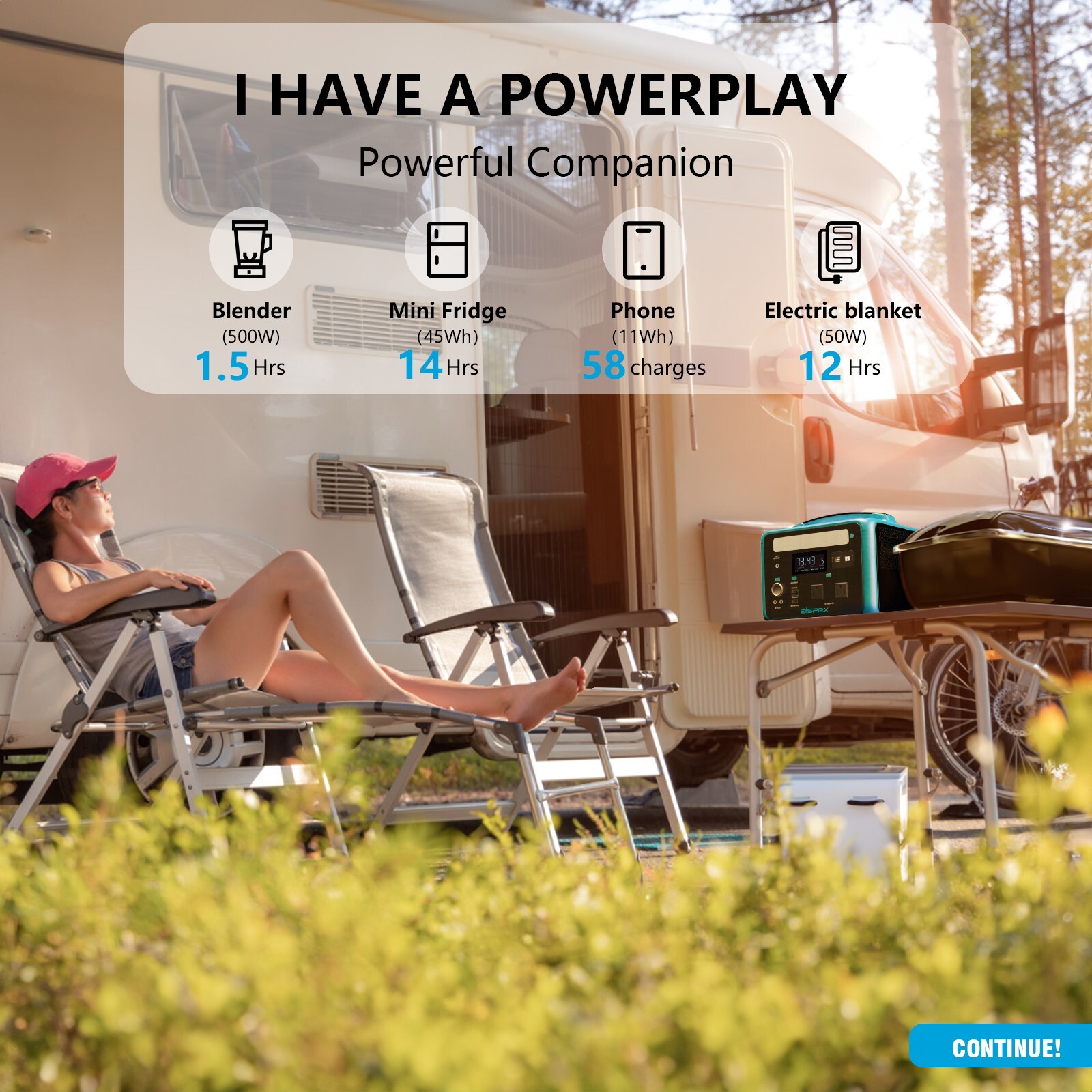 AISPEX 600W Portable Power Station , 640Wh Backup Battery, Generator, Camping - Image 3