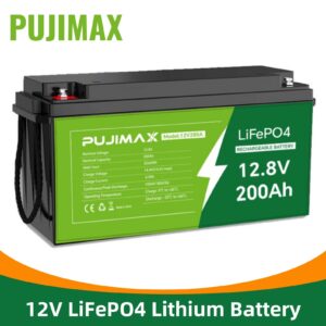 12V 200Ah LiFePO4 Deep Cycle Battery 2560Wh Built-in BMS For Golf Cart RV Solar