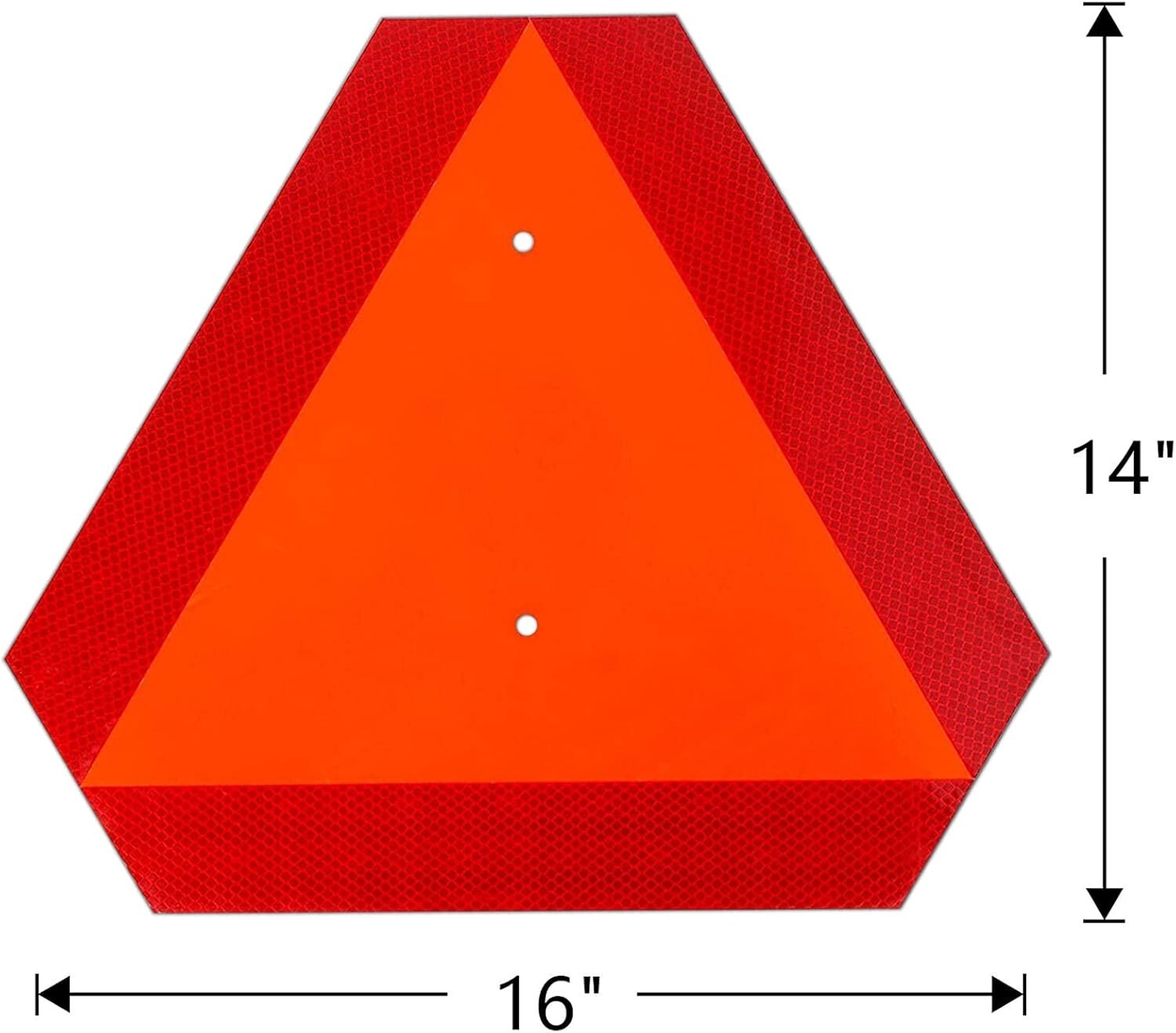 Slow Moving Vehicle Safety Sign,Slow Moving Vehicle Triangle Sign,Aluminum Grade - Image 2