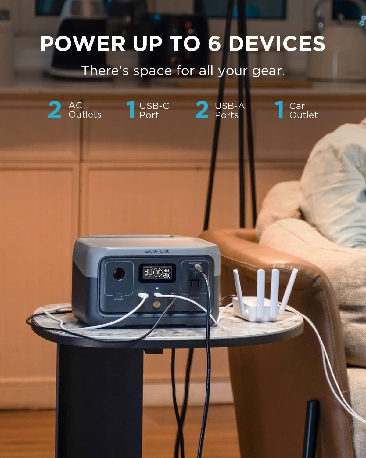 ECOFLOW Portable Power Station RIVER2 256Wh Fast Charge(WE SHIP GUAM/PR/OVERSEAS - Image 4