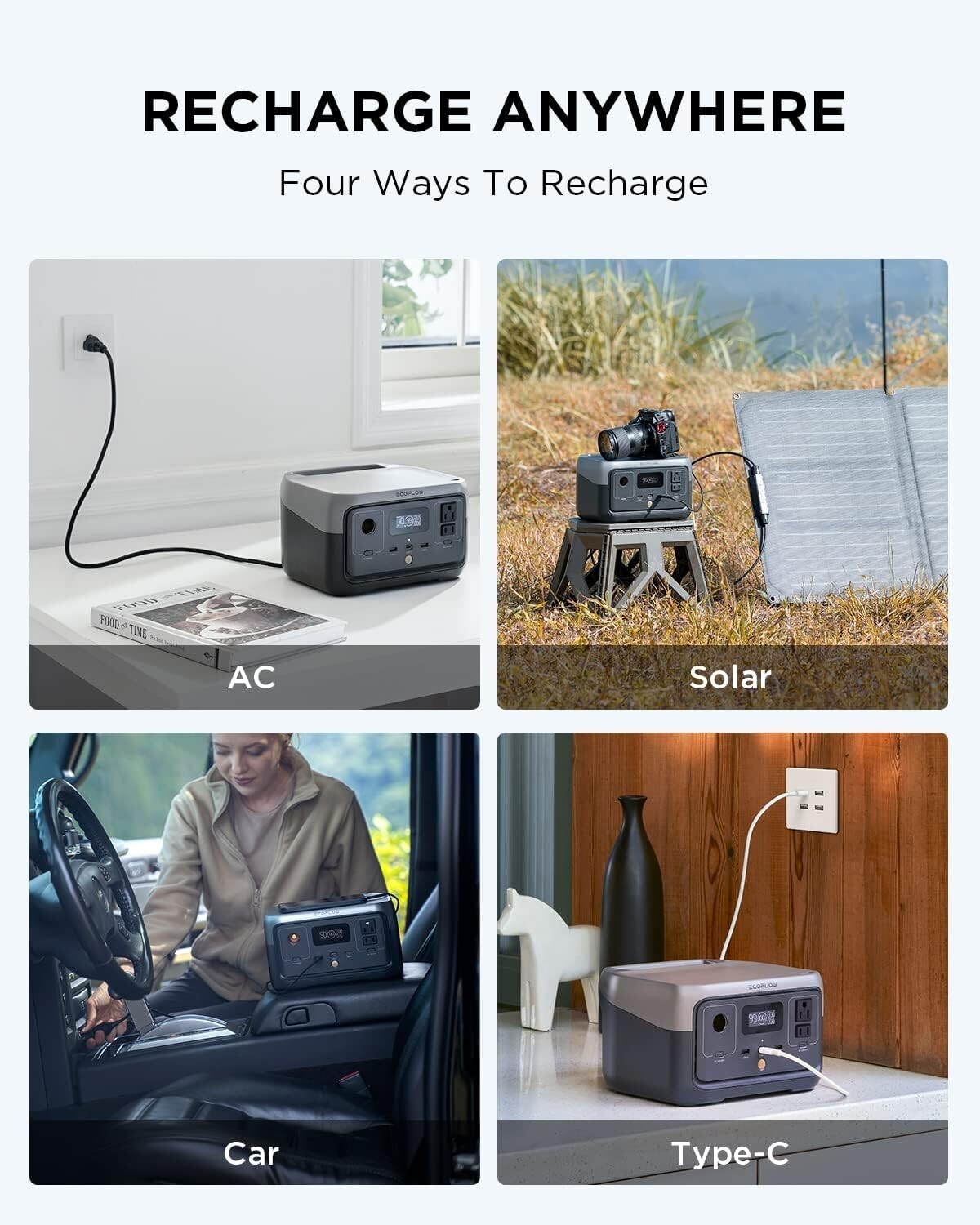ECOFLOW Portable Power Station RIVER2 256Wh Fast Charge(WE SHIP GUAM/PR/OVERSEAS - Image 5