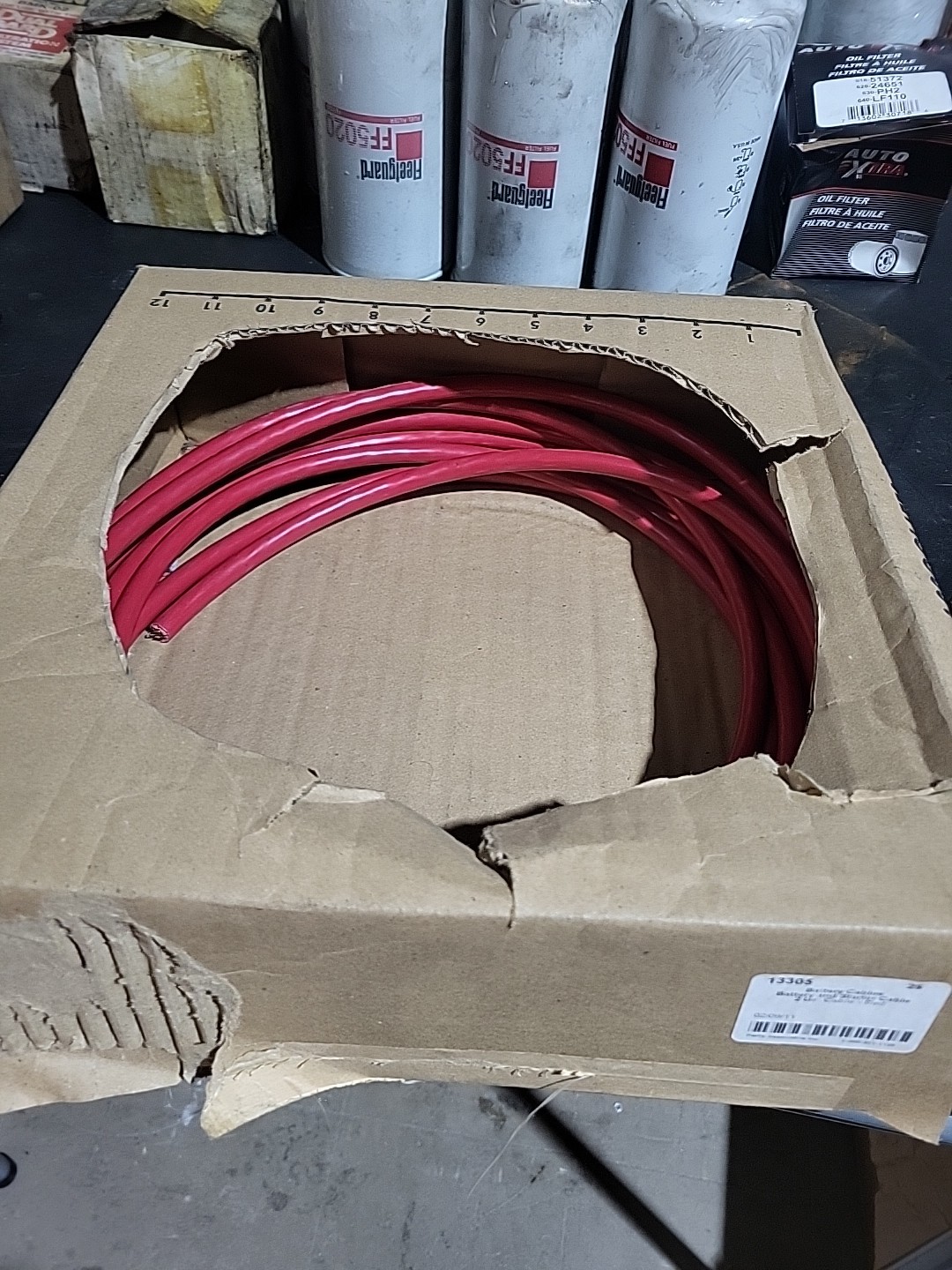 Automotive Power Wire Red Positive Battery Cable 25 Ft 2 Gauge Wiring