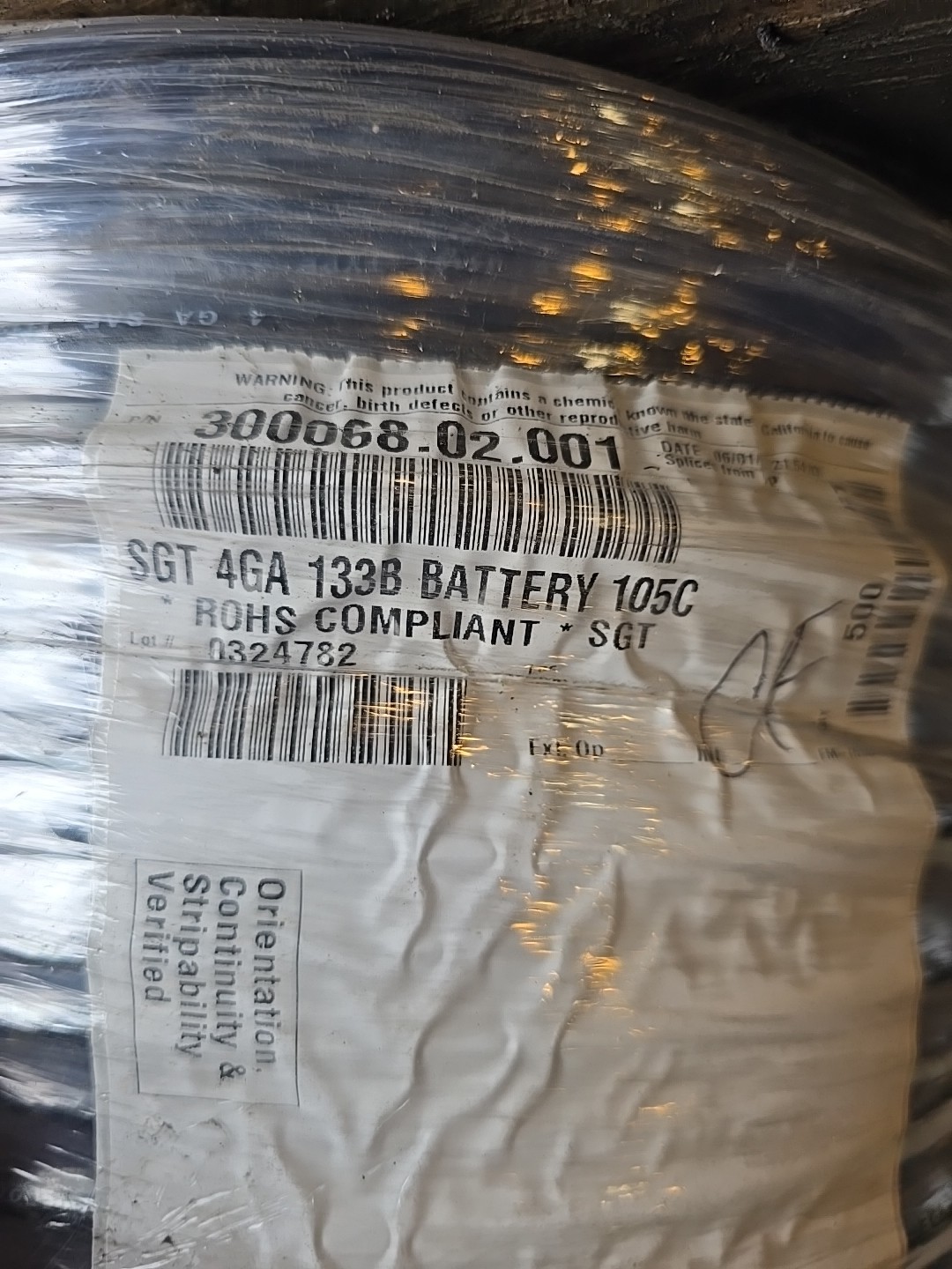 SGT Automotive Battery Cable - 4 AWG - 133 Strand - Black - Image 2
