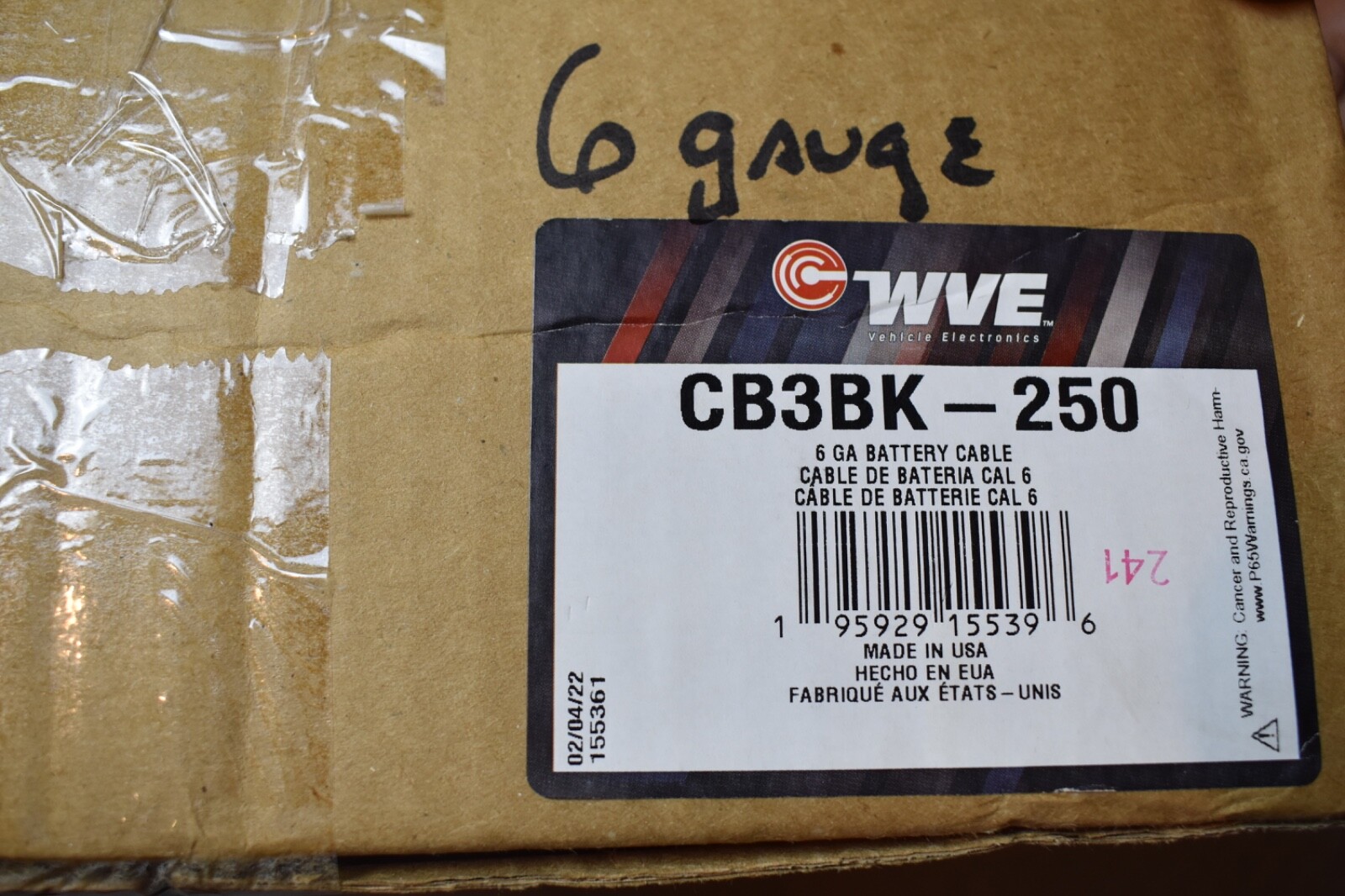 Battery Cable 6 Gauge AWG Pure Copper Battery Power Wire WVE Brand - Image 4