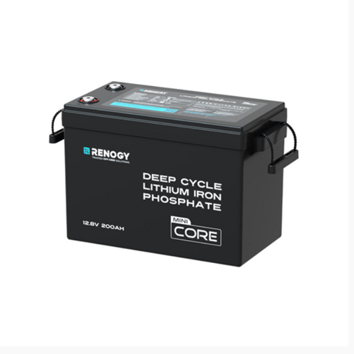 Renogy 12V 200Ah Lithium Battery Solar Iron Phosphate Core Mini Home RV Camping