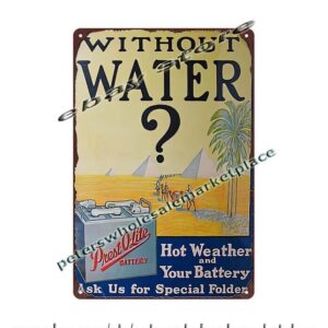 PREST-O-LITE AUTOMOTIVE BATTERY metal tin sign classic reproductions