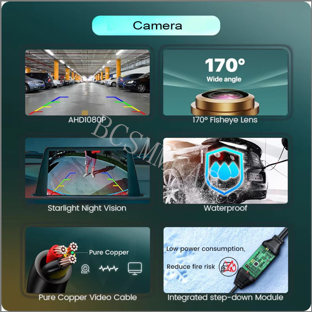 170° Wide Angle Parking Camera Car Rear View Reverse Backup Camera Night Vision - Image 4
