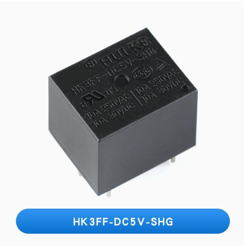 1/10/20/50Pcs Black Mini PCB Power Relays HK3FF-DC5V 12V 24V-SHG 10A 5-Pin Relay - Image 4