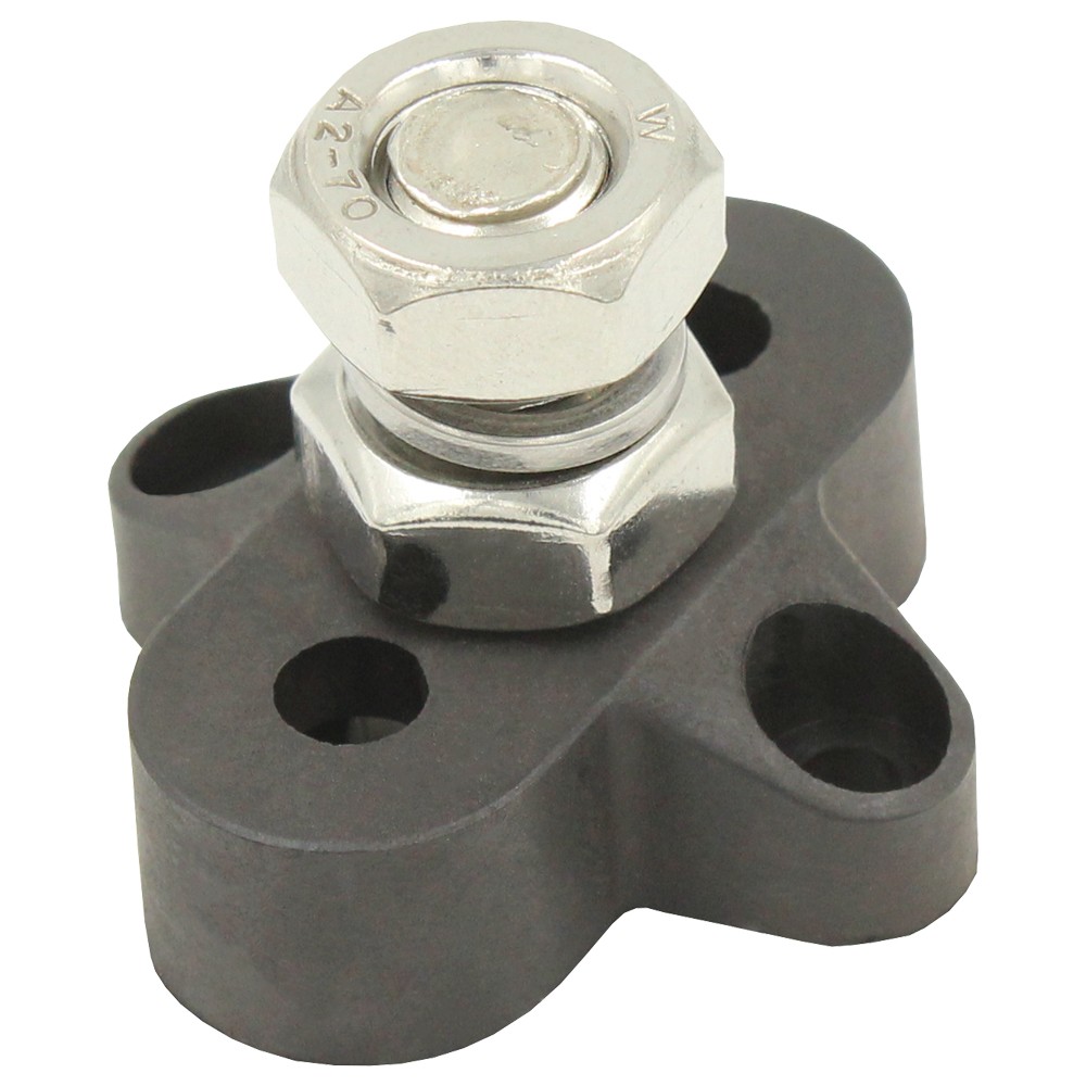 M10 Terminal Post Bus Bar Power Distribution Block Stud Side Mount - Red Black - Image 3