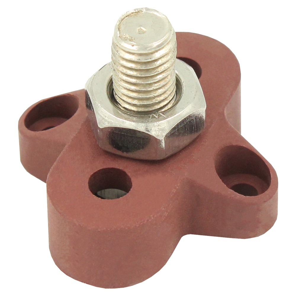 M10 Terminal Post Bus Bar Power Distribution Block Stud Side Mount - Red Black - Image 4