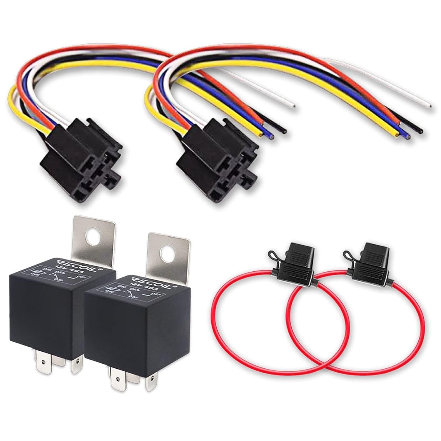 Robust 2-Pack Automotive 12V 5-Pin Relays and Sockets for Reliable Power Control - Image 3