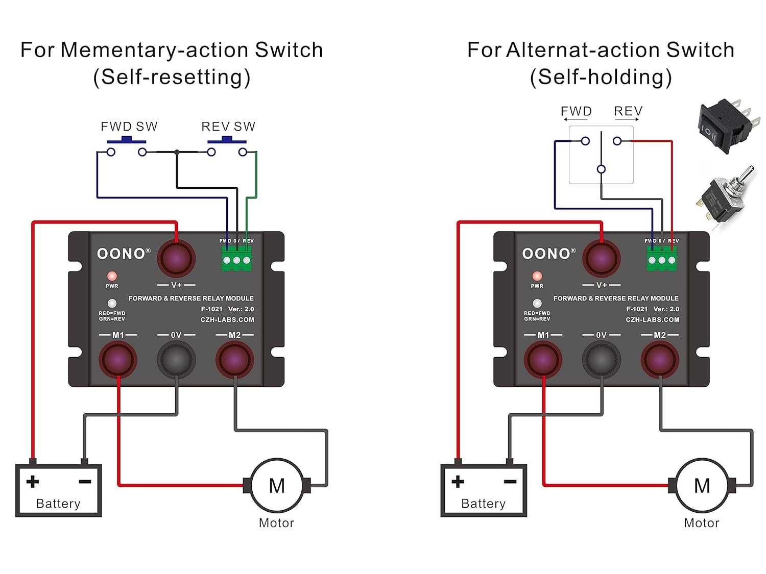 24V 50Amp Reversing Relay Module for Motors - Image 4