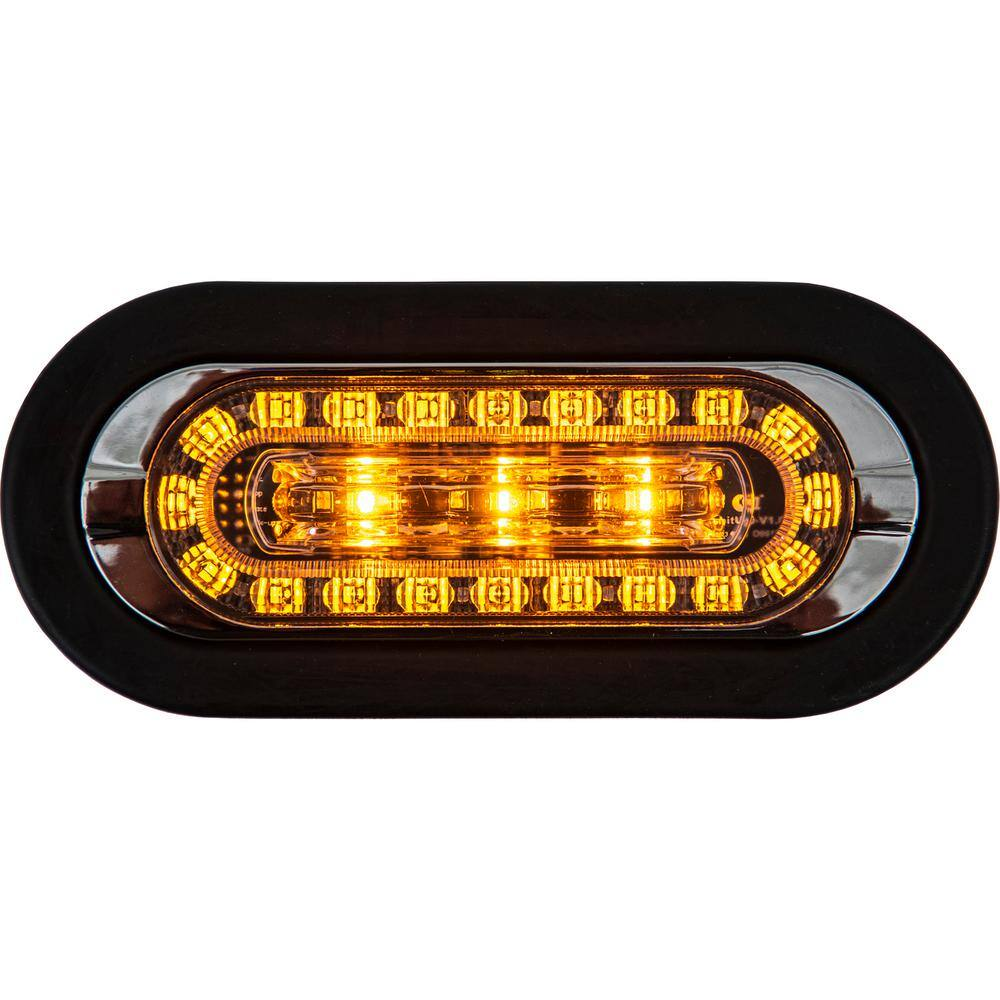 6 In. Work Truck Warning Marker Spot Combo Light Amber/Green - Image 3