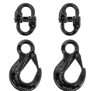 AUSTLIFT Vehicle Chain Safety Hook Set 2T 6mm (BLACK)
