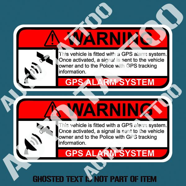 GPS TRACKING ANTI THEFT DECAL STICKER CAR TRUCK VEHICLE SECURITY SAFETY STICKERS