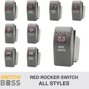 Rocker Switch 110 Styles RED LED fits All Standard Style Car Boat 12v Spot Light