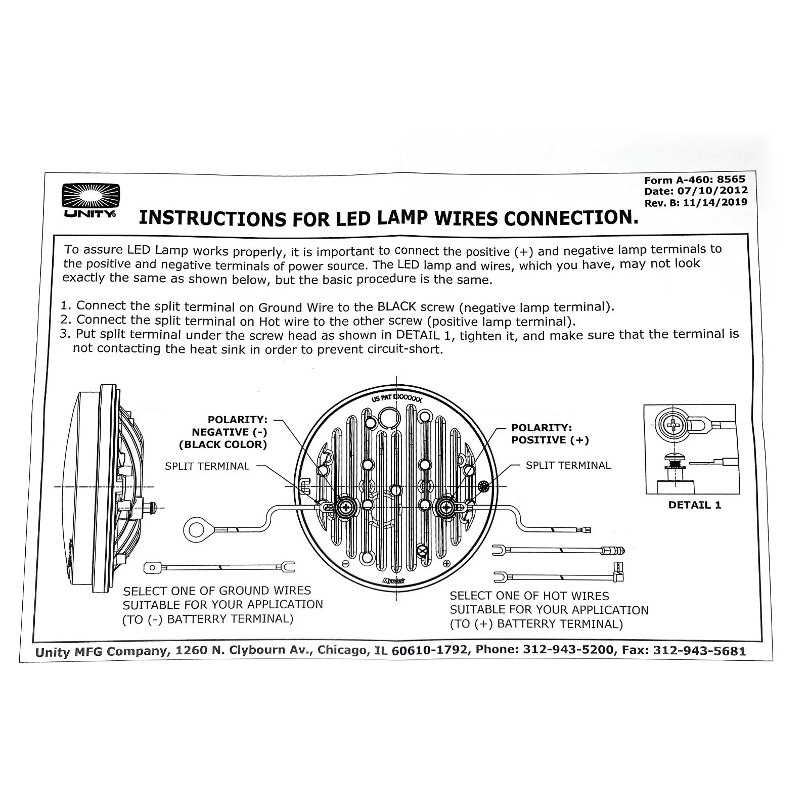 Unity U-8547 LED Clear Replacement Spot Lamp PAR 46 for S6 S04 Spotlight Heads - Image 5