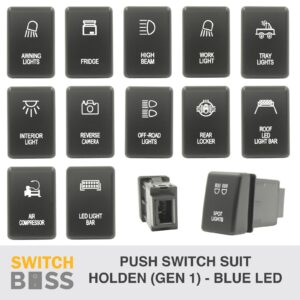 Push Switch BLUE LED 50 STYLES suit Holden OEM Replacement COLORADO 2012-2016