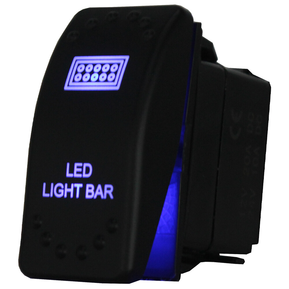 Blue LED CUSTOM LASER ETCHED Rocker Switch 88 Styles Caravan Marine 4x4 Boat Car - Image 2