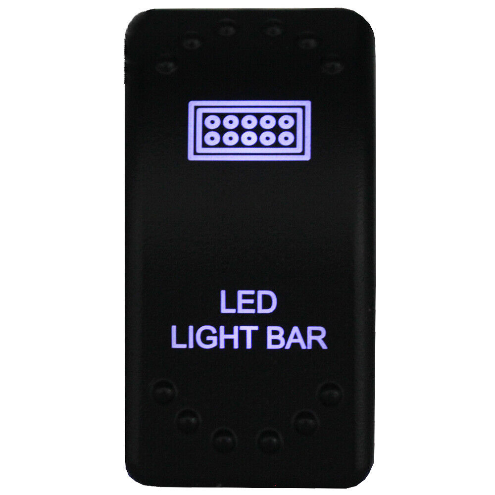 Blue LED CUSTOM LASER ETCHED Rocker Switch 88 Styles Caravan Marine 4x4 Boat Car - Image 3