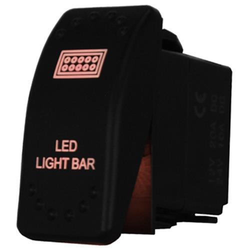 AMBER LED CUSTOM LASER ETCHED Rocker Switch 88 Styles Caravan Marine Automotive - Image 2