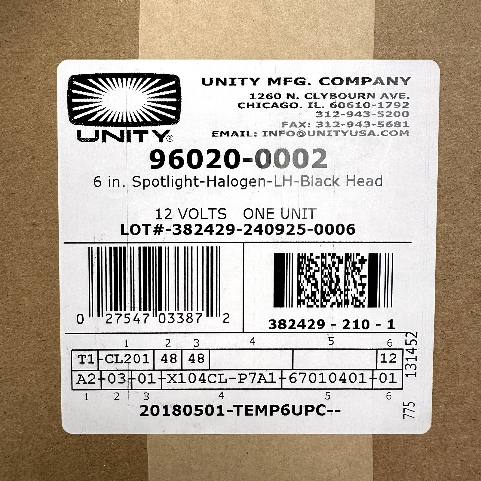 Unity 96020-0002 Spotlight 325 Series 6in S04 Head 50W H3 Halogen Bulb Black - Image 2