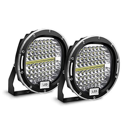 Round LED Light Bar 7 inch Round Off-Road Lights 2Pcs 300W 30000Lm 300W Spot