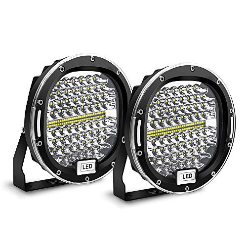 Round LED Light Bar 7 inch Round Off-Road Lights 2Pcs 300W 30000Lm 300W Spot - Image 2