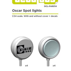 Decalcas 1:24 Scale Cibié Oscar Spot Lights with & without covers # DCL-PAR014
