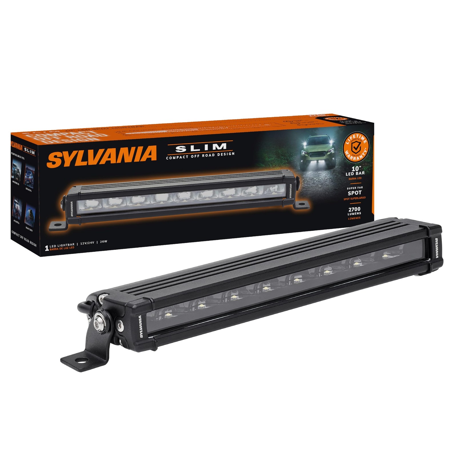 SYLVANIA - Slim 10 Inch LED Light Bar - Lifetime Limited Warranty - Spotlight...