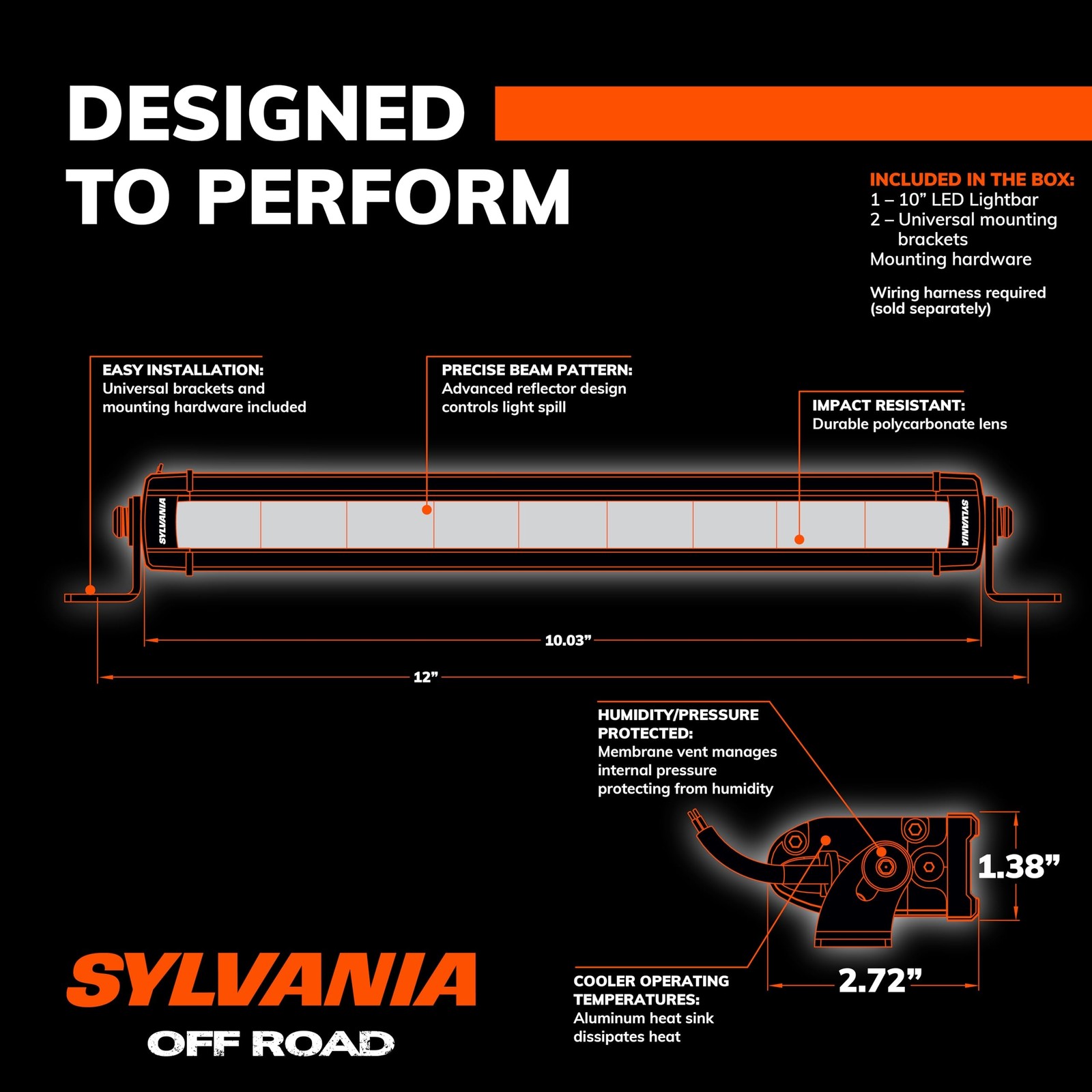 SYLVANIA - Slim 10 Inch LED Light Bar - Lifetime Limited Warranty - Spotlight... - Image 4