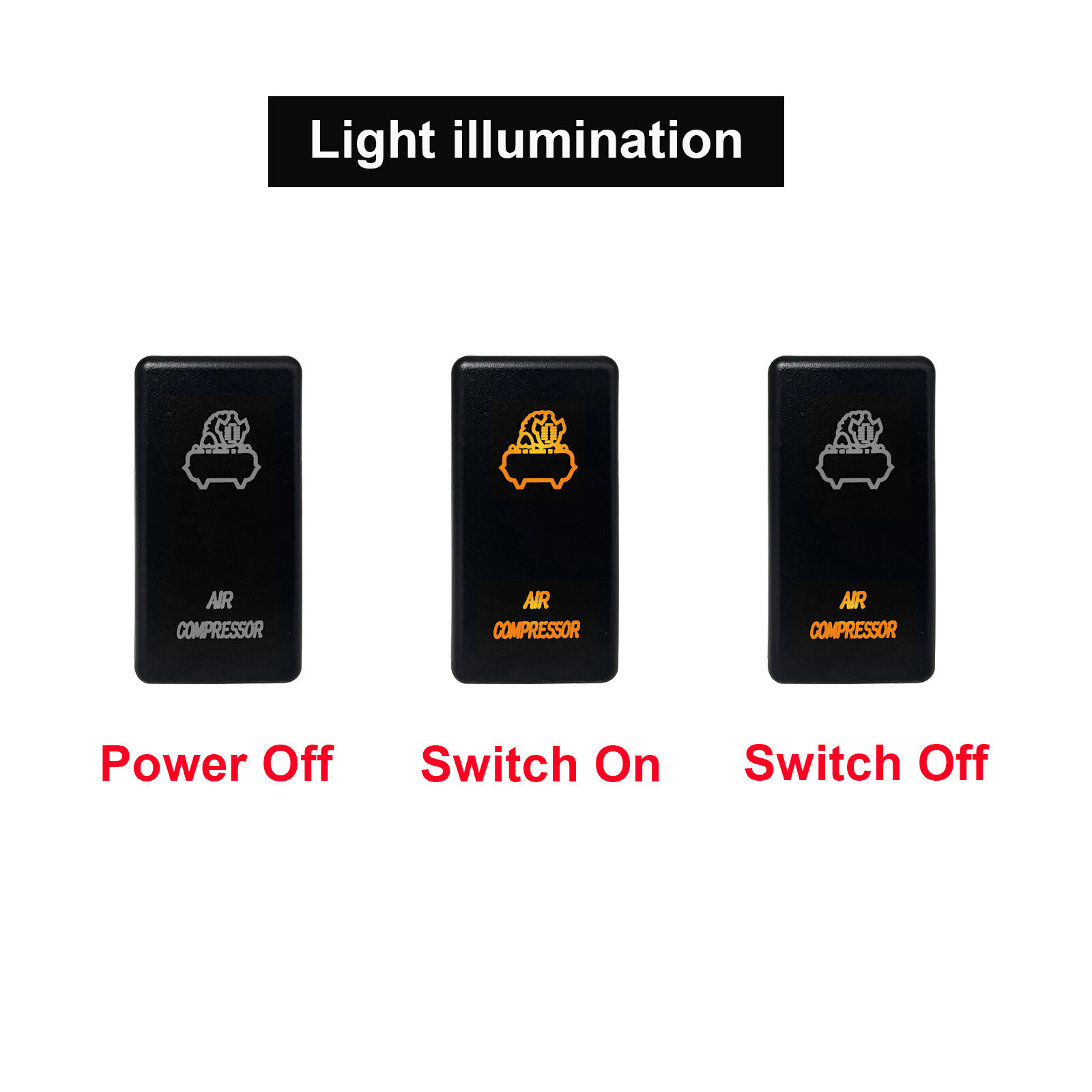 12V Dual Orange Led Push Switch ON OFF For Car Marine Boat Toyota Amarok NARVA - Image 2