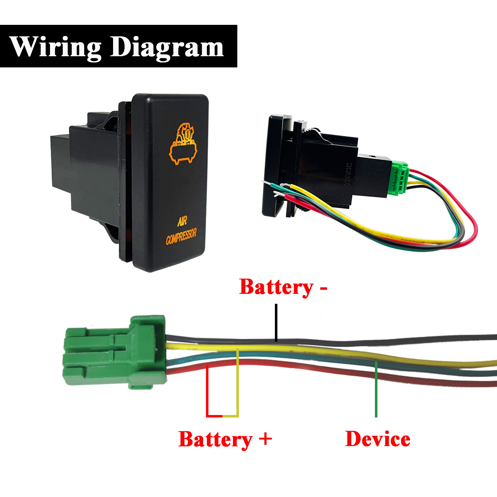 12V Dual Orange Led Push Switch ON OFF For Car Marine Boat Toyota Amarok NARVA - Image 5