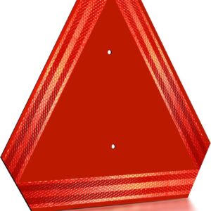 Anley Slow Moving Vehicle Sign Aluminum 14"X16" - Triangle Safety Sign