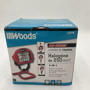 (1)-250 Watt Halogen Portable Work Shop Light 4-in-1 Automotive Home L-878-4N1