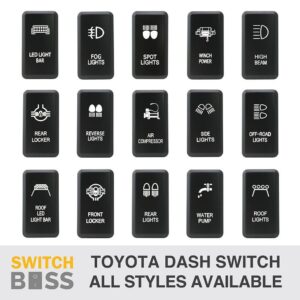 Push Switch BLUE LED 50 STYLES for Toyota LARGE OEM Replace Landcruiser Hilux