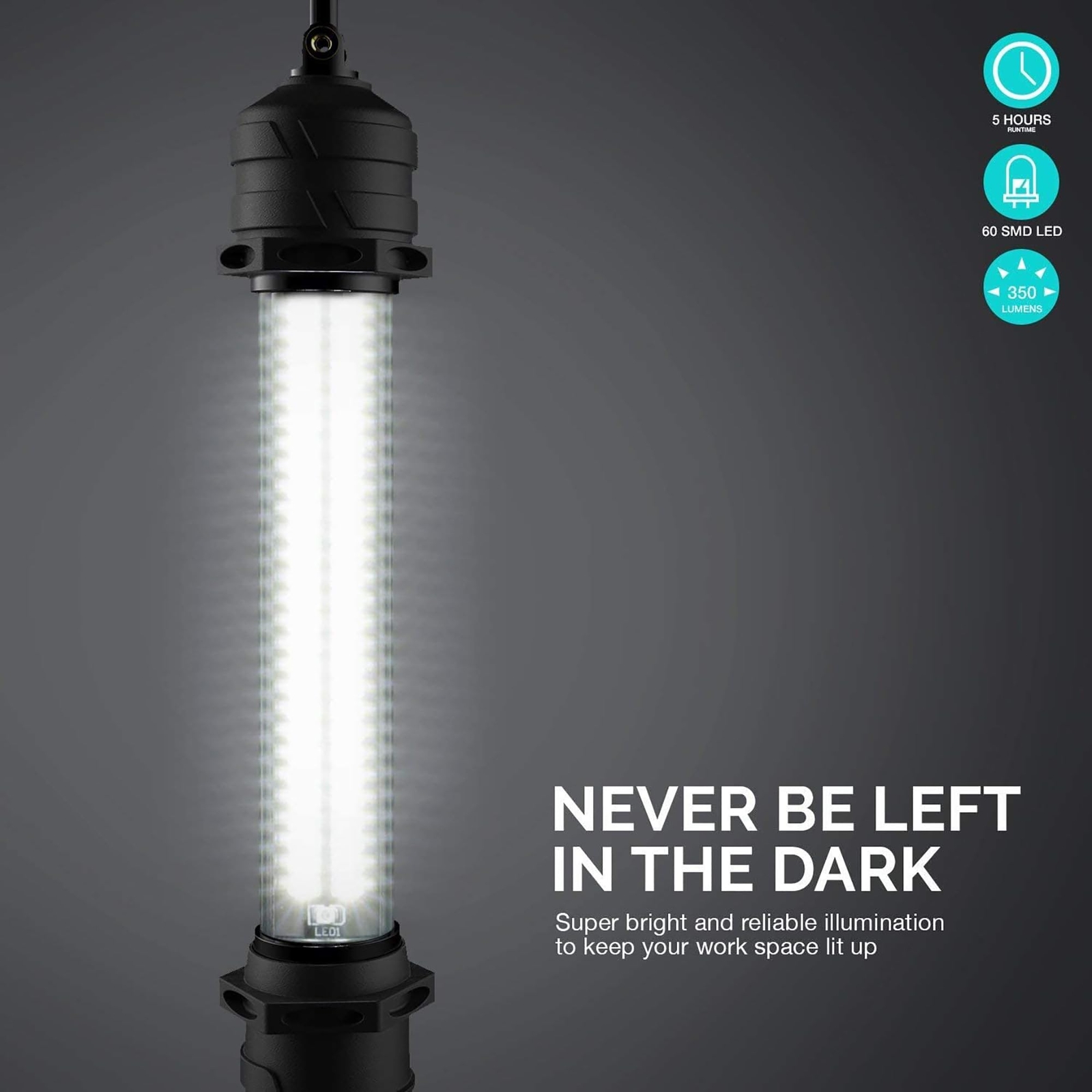 Neiko 40464A Cordless LED Work Light 350 Lumens 5 Hours Run Time 4000 mAh - Image 4