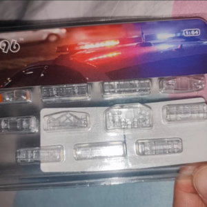 1/64 model police car working light transparent ceiling light Modifying vehicle