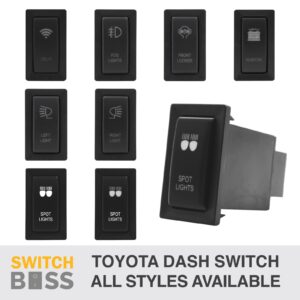 VERTICAL Push Switch WHITE LED fits for Toyota Landcruiser 75 78 79 80 90 95