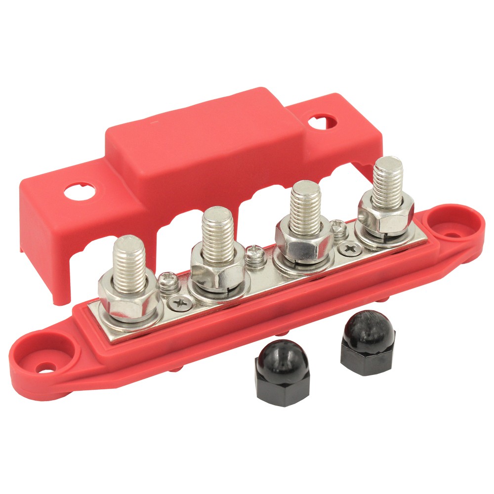 ALL Power Distribution Block BUS BAR Terminal Post Stud Black Red Set M6 M8 M10 - Image 4