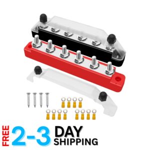 Marine & Automotive Power Distribution Terminal Block - 10 Contacts, 150A Safety