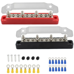 12V DC Power Junction Box M6 Studs Bus Bar Battery Distributor Block Automotive