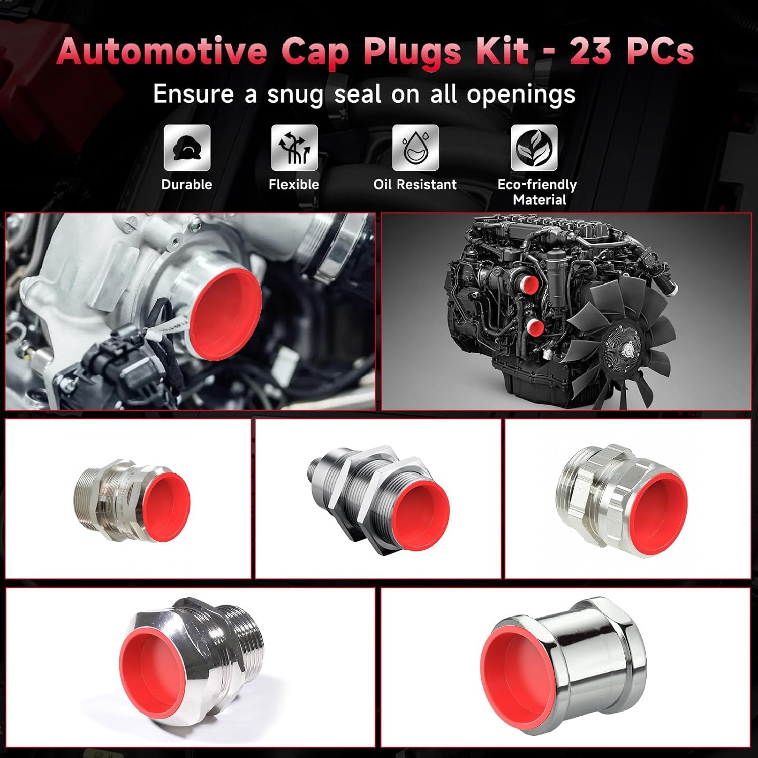ANCEL Automotive Block Cap Plugs Kit for S100 S110 S200 S300 S1000... - Image 3