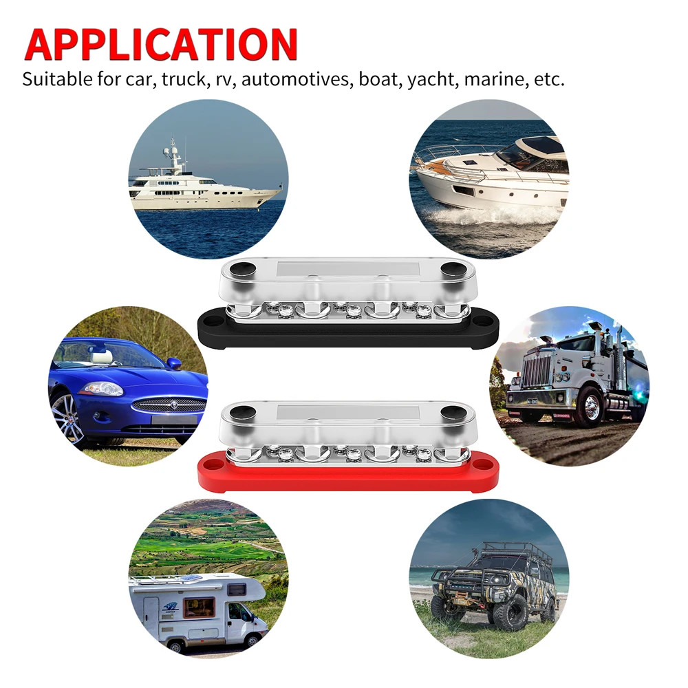 Car Terminal Block Negative Bus Bar 12V 150A M8 Power Distribution Automotive - Image 5