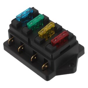 Automotive Fuse Box Block with Transparent Cover - Waterproof Design Four-Way