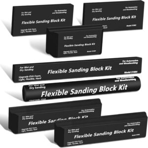 7pcs Sanding Block Kit, Wet Dry Sanding Blocks Auto Body for Automotive Bodywork