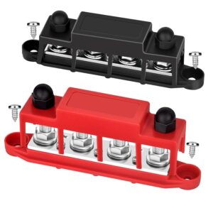 Bloque de terminales de barra colectora 12V 250A bloque de distribución de batería para energía solar automotriz-