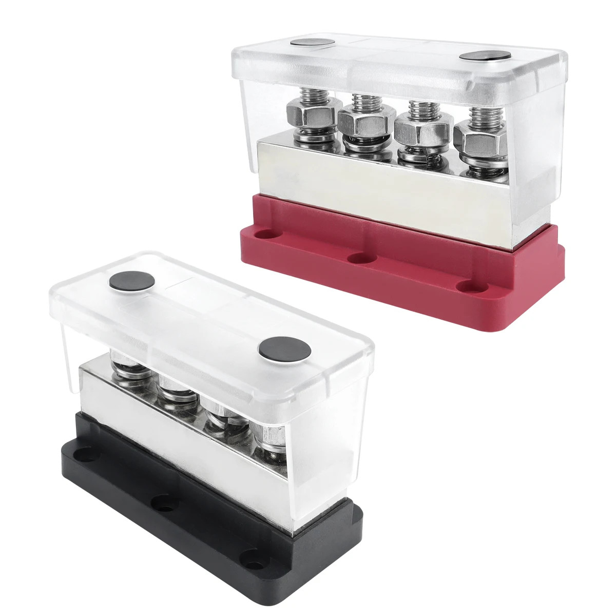 M10 600A Copper Busbar Terminal Block 4 Screw Heavy Duty High Current Automotive - Image 4