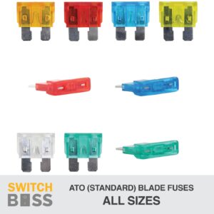 ATO (Regular / STANDARD) BLADE FUSES - Automotive Marine Box Block ALL SIZES 12v